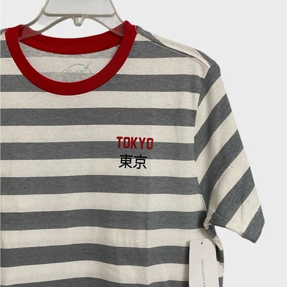 NWT Urban Outfitters Neon Riot Tokyo Stripe Tee Men Size M Short Sleeve Cotton - Picture 6 of 14